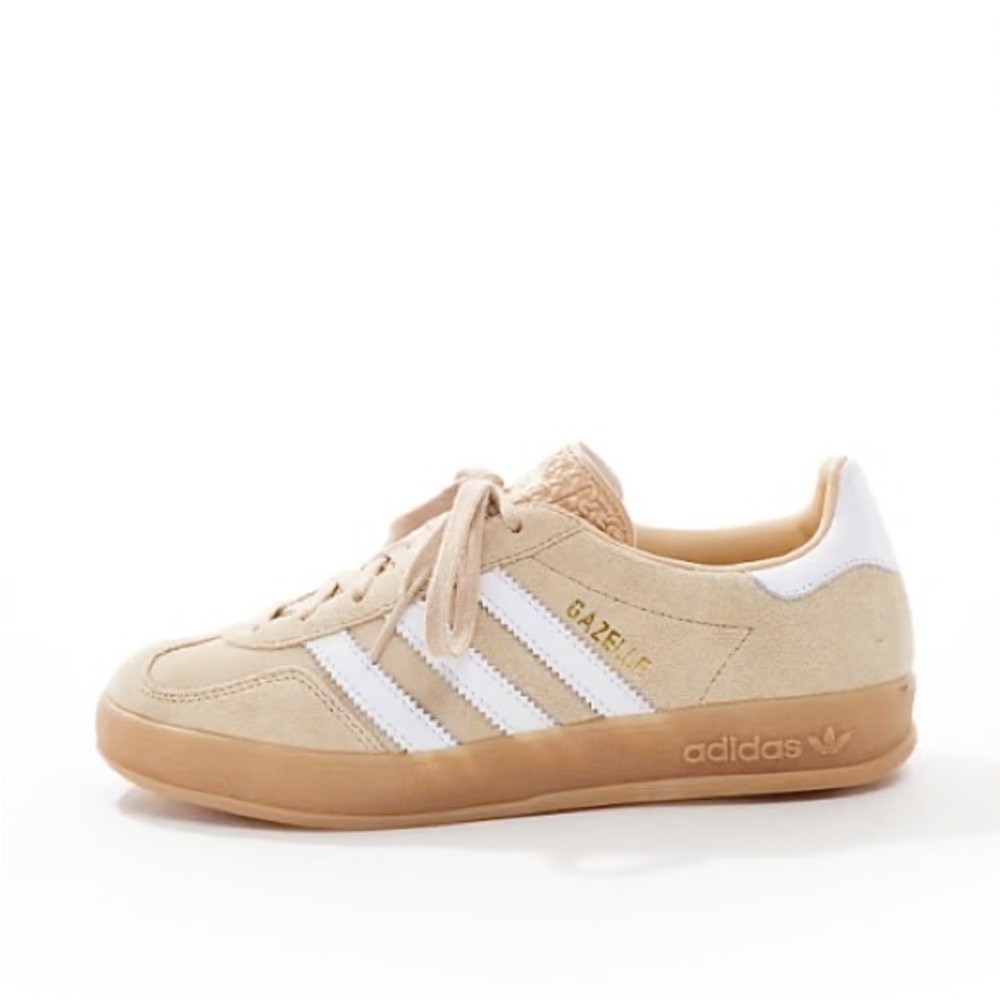 Adidas Women's Gazelle Sneakers - Tan and White